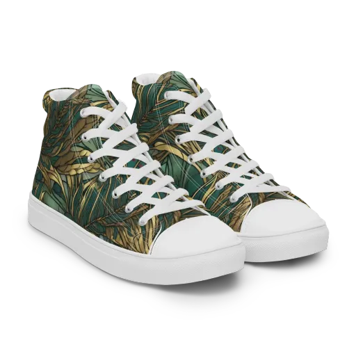 Verdigris Canopy on a Men's High Top Canvas Shoes
