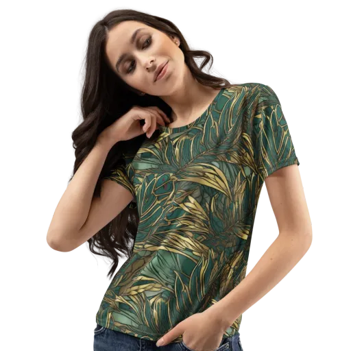 Verdigris Canopy on a Women's Crew Neck T-Shirt