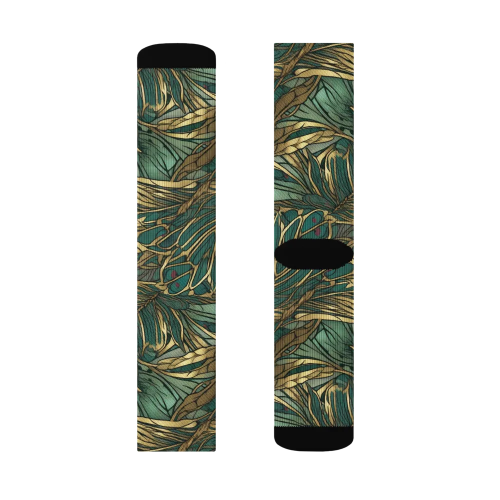 Verdigris Canopy on Socks — Right Sock
