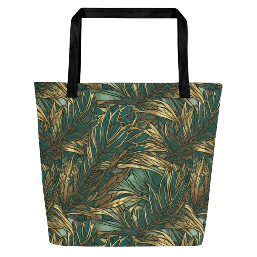 Verdigris Canopy on a Large Tote Bag W/ Pocket