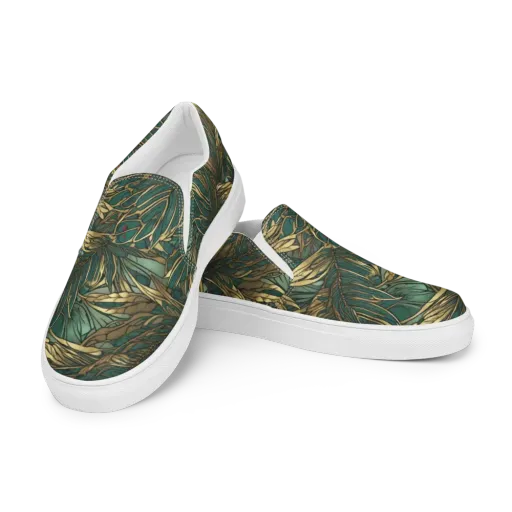 Verdigris Canopy on a Women's Slip-On Canvas Shoes