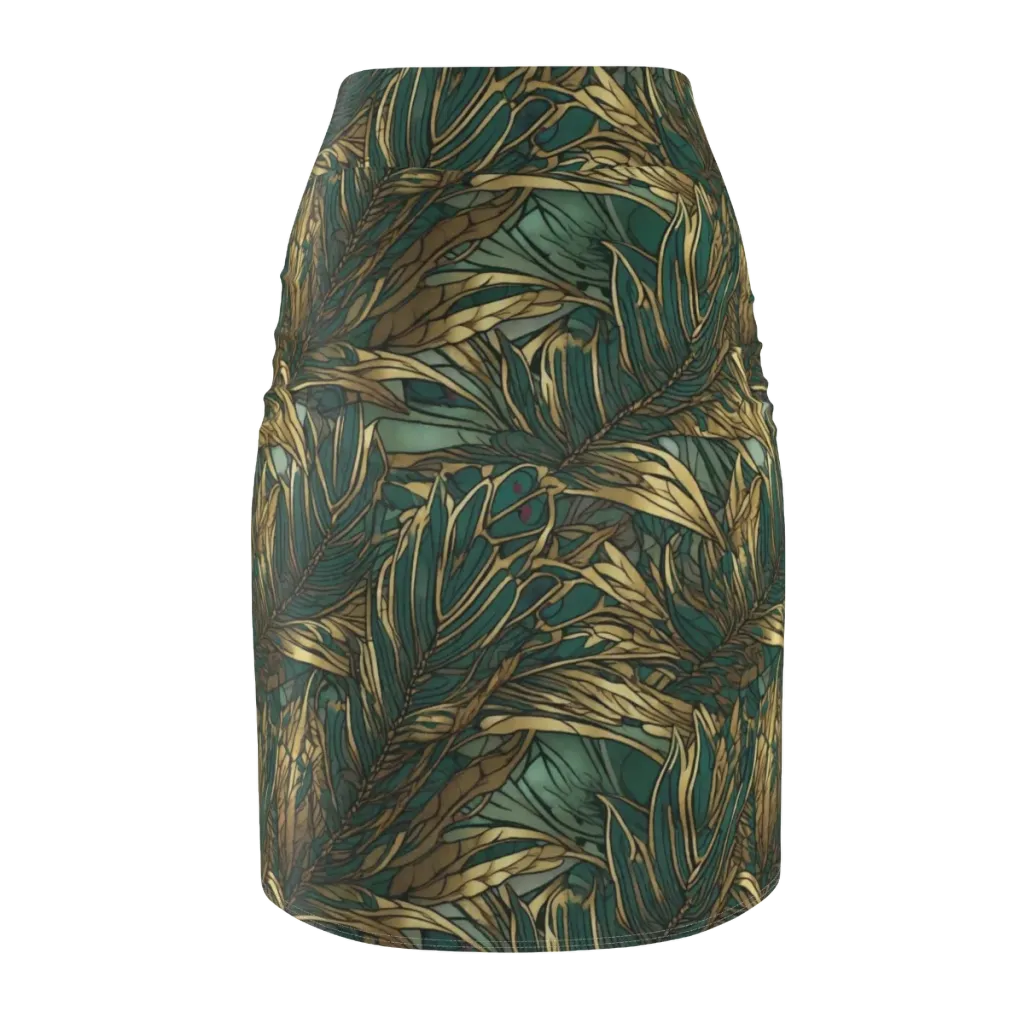 Verdigris Canopy on Pencil Skirt — Back