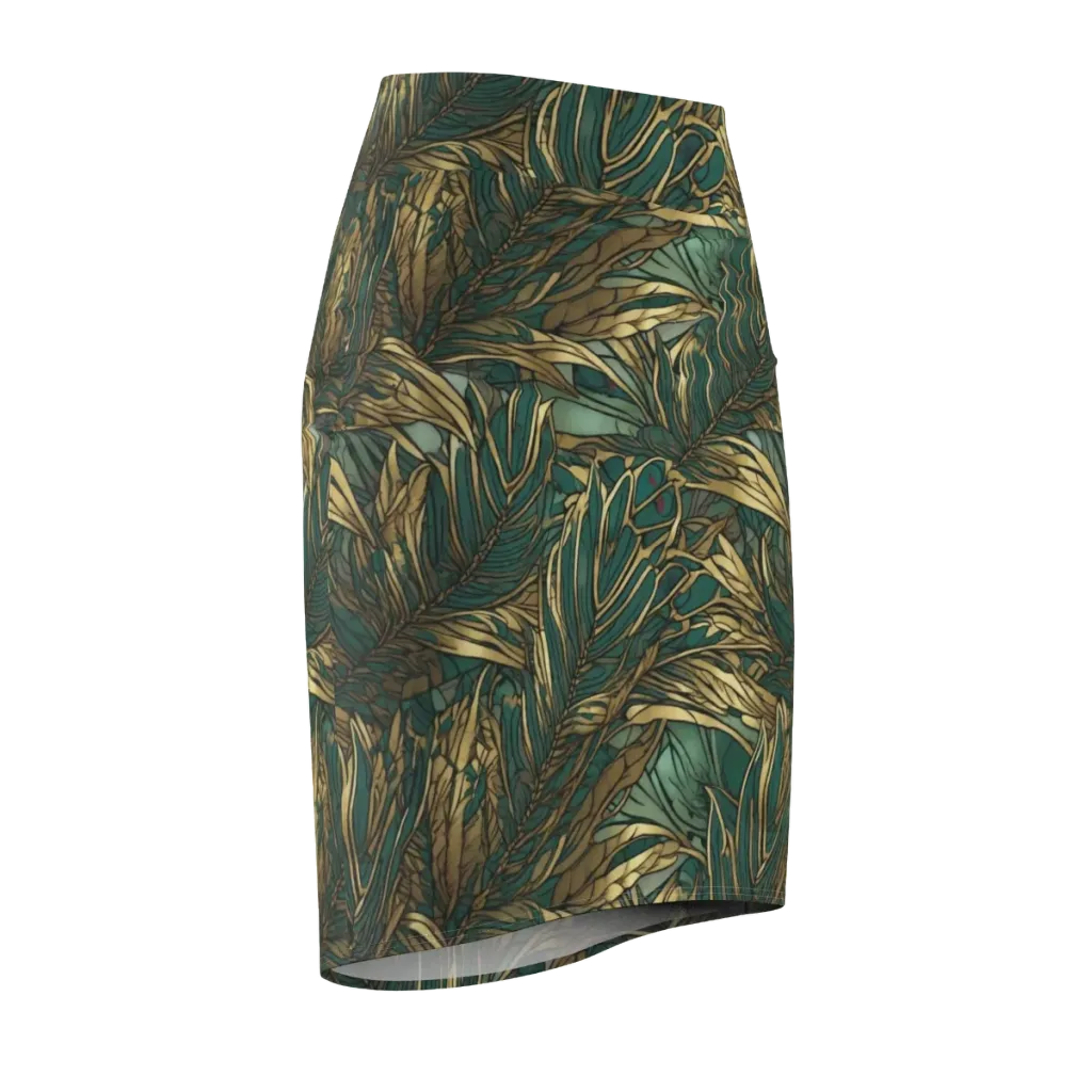 Verdigris Canopy on Pencil Skirt — Front Side