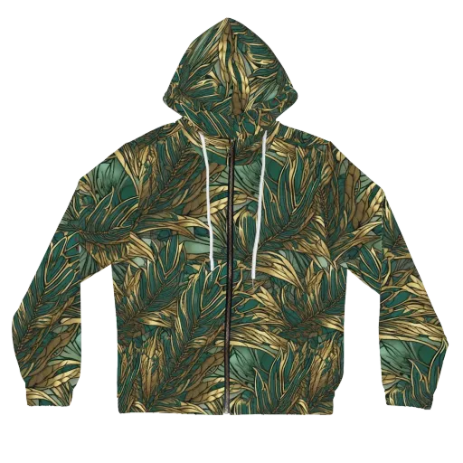 Verdigris Canopy on a Women's Full-Zip Hoodie