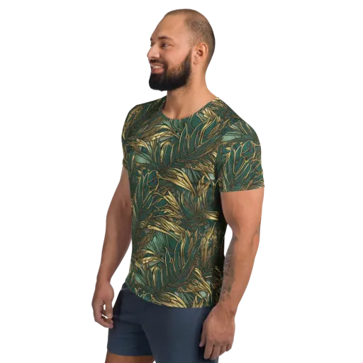 Verdigris Canopy on a Men's Athletic T-Shirt