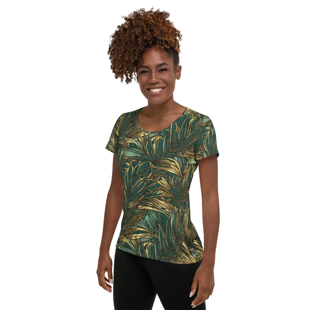 Verdigris Canopy on Women's Athletic T-Shirt — Left