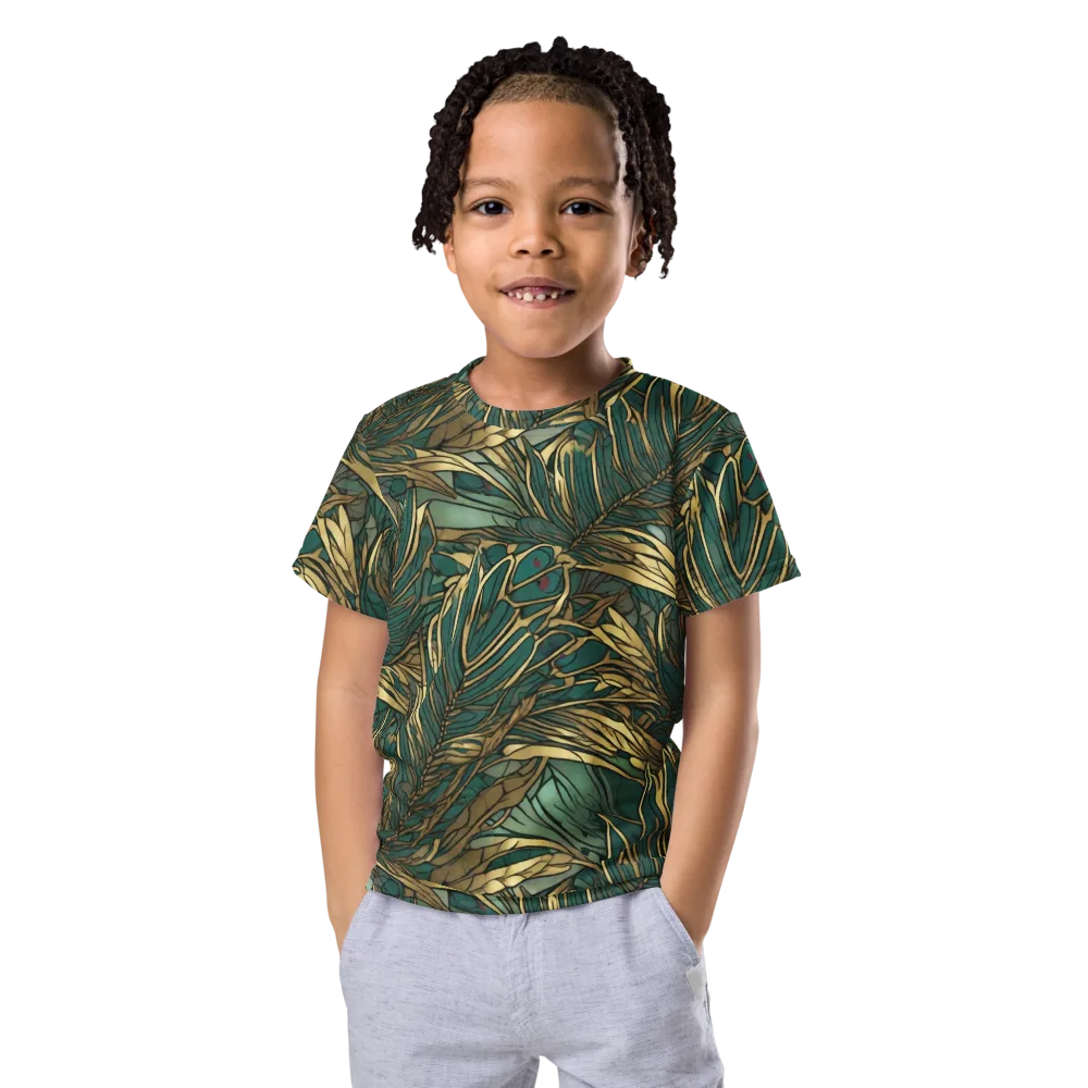 Verdigris Canopy on Kids Crew Neck T-Shirt — Front