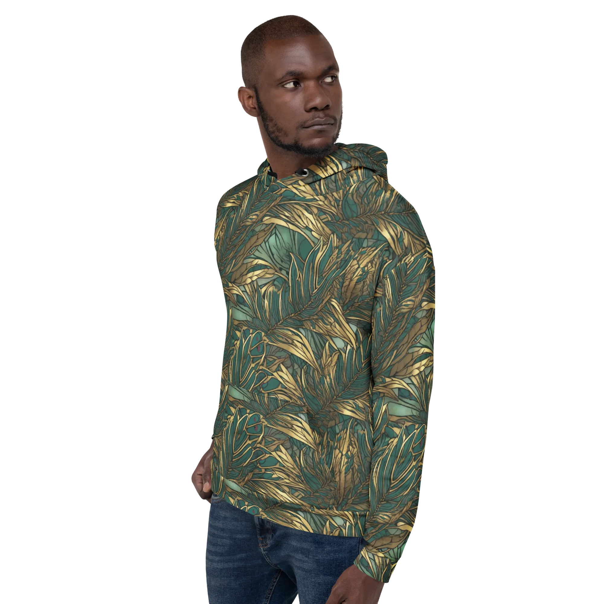 Verdigris Canopy on Hoodie — Left