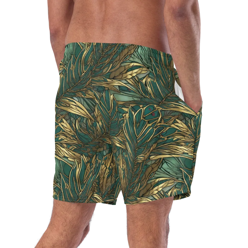 Verdigris Canopy on Swim Trunks — Right Back