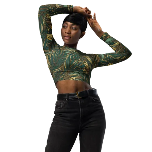 Verdigris Canopy on a Long Sleeve Crop Top