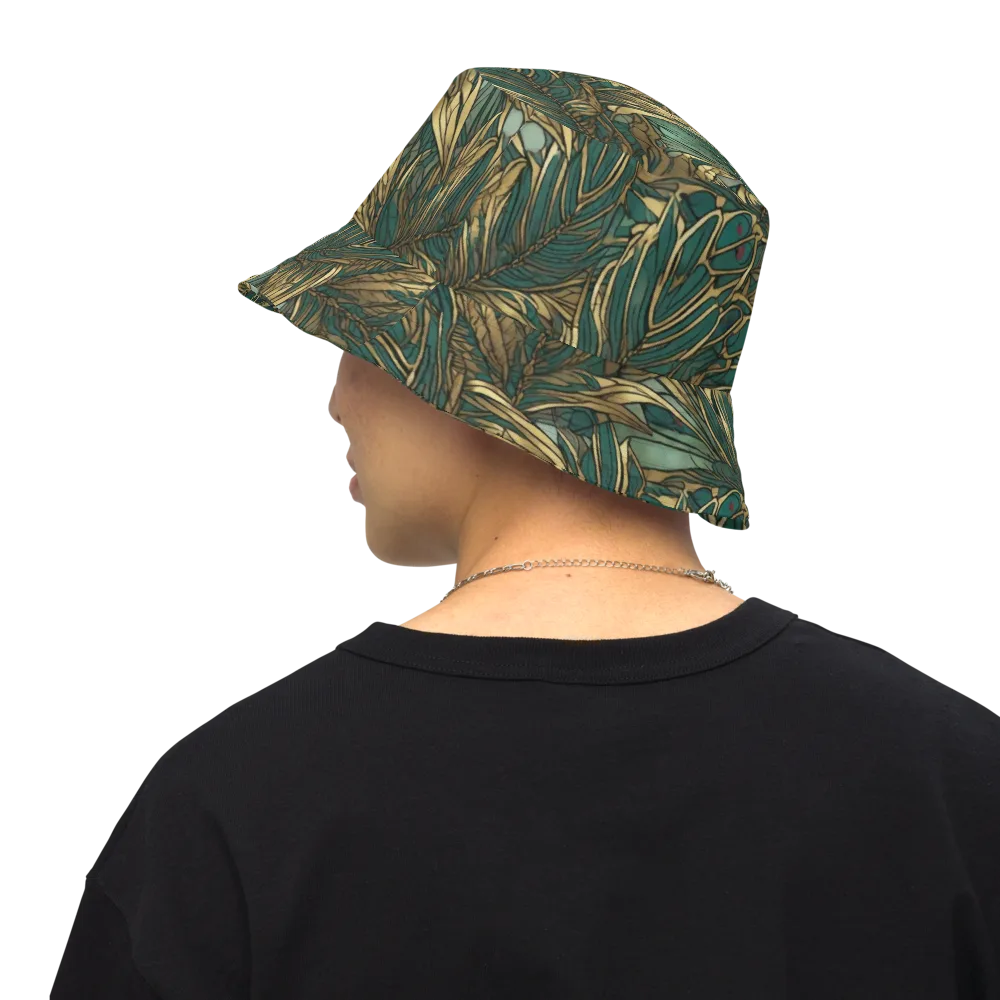 Verdigris Canopy on Reversible Bucket Hat — Back Inside
