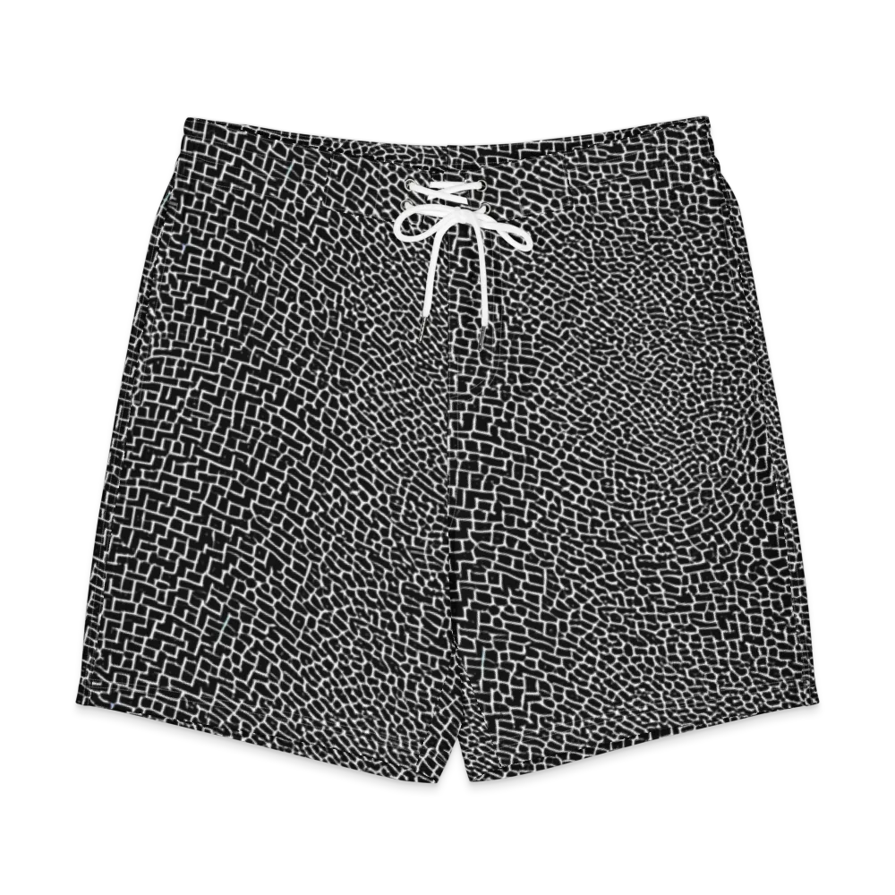 Obsidian Mosaic on Men's Board Shorts — Front