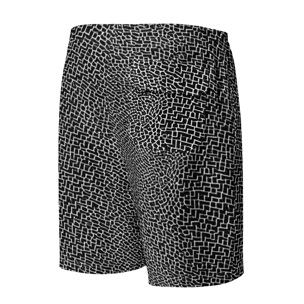 Obsidian Mosaic on Men's Board Shorts — Back