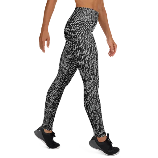 Obsidian Mosaic on a Yoga Leggings