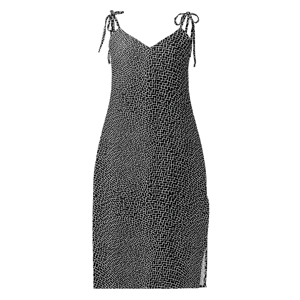 Obsidian Mosaic on Slip Dress — Front