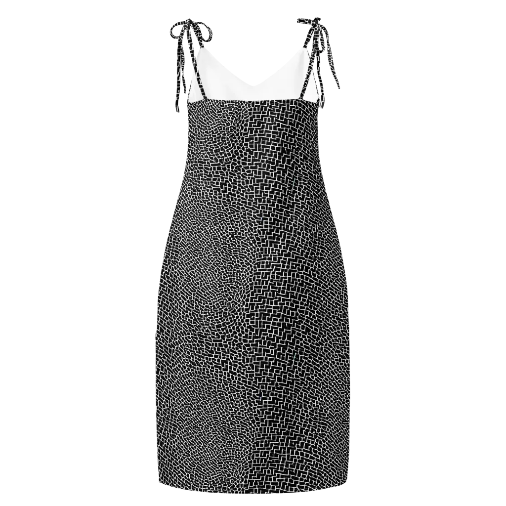 Obsidian Mosaic on Slip Dress — Back