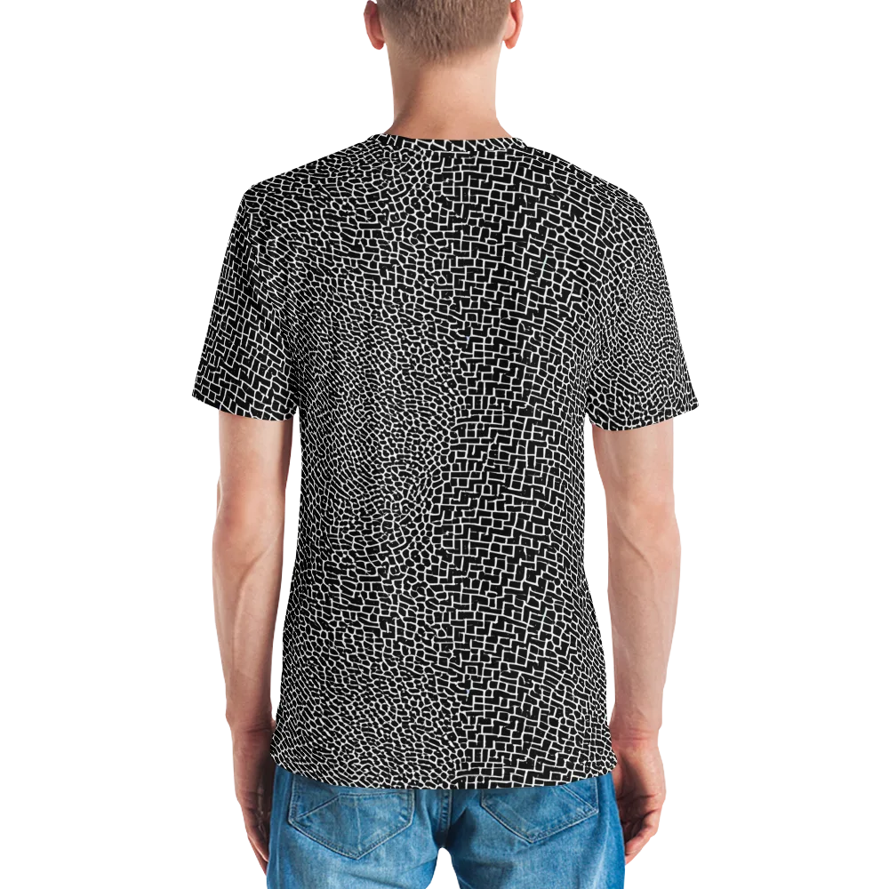 Obsidian Mosaic on Men's Crew Neck T-Shirt — Back