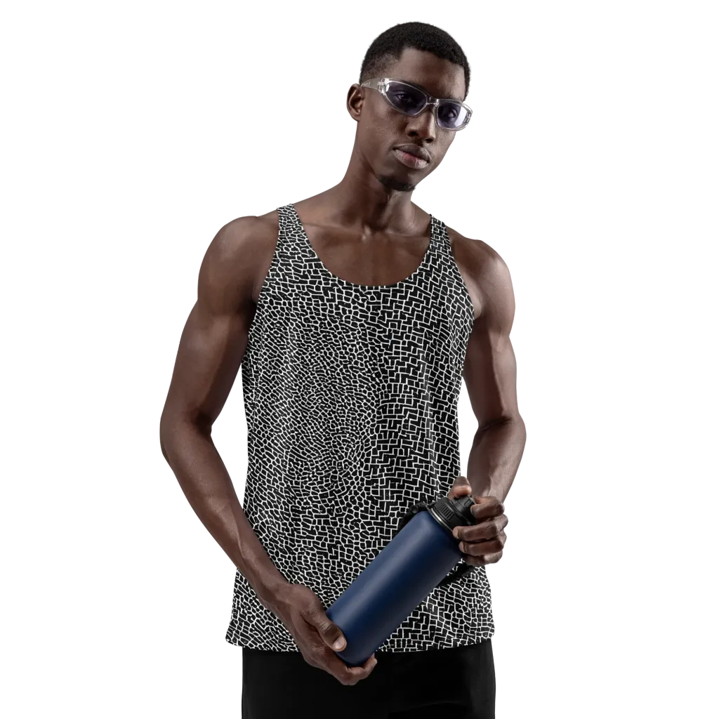 Obsidian Mosaic on Men's Tank Top — Front