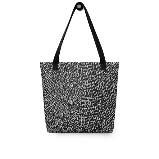 Obsidian Mosaic on a Tote Bag