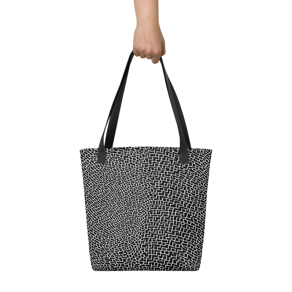 Obsidian Mosaic on Tote Bag — Front