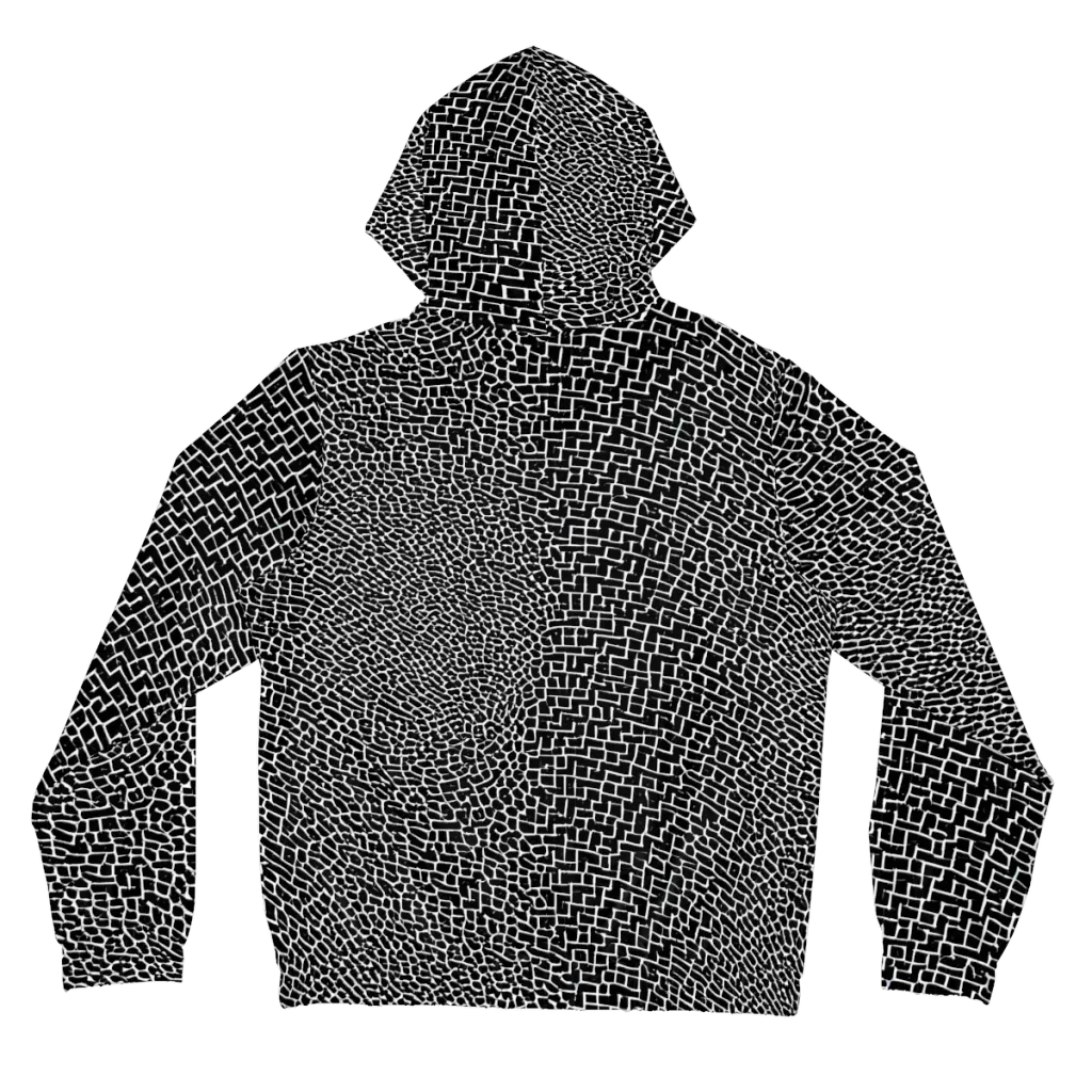 Obsidian Mosaic on Women's Full-Zip Hoodie — Back
