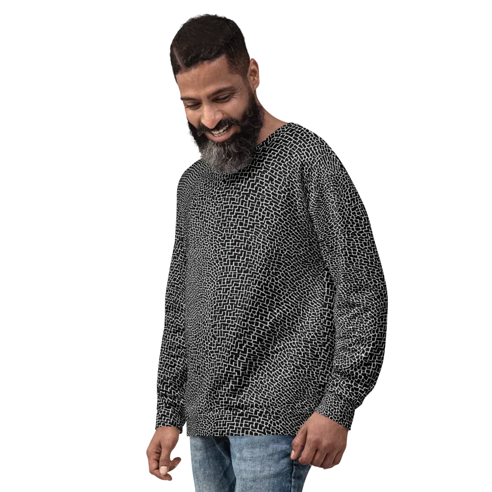 Obsidian Mosaic on Sweatshirt — Left Front