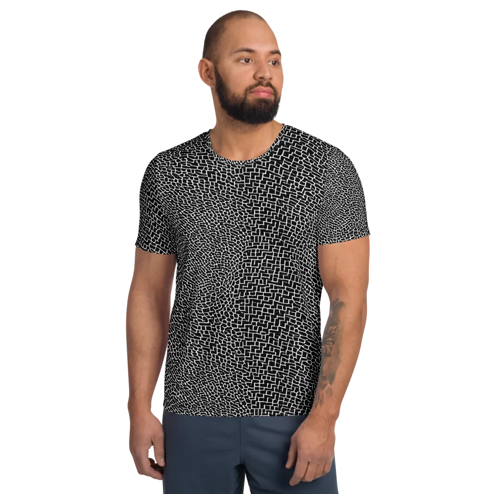 Obsidian Mosaic on Men's Athletic T-Shirt — Front