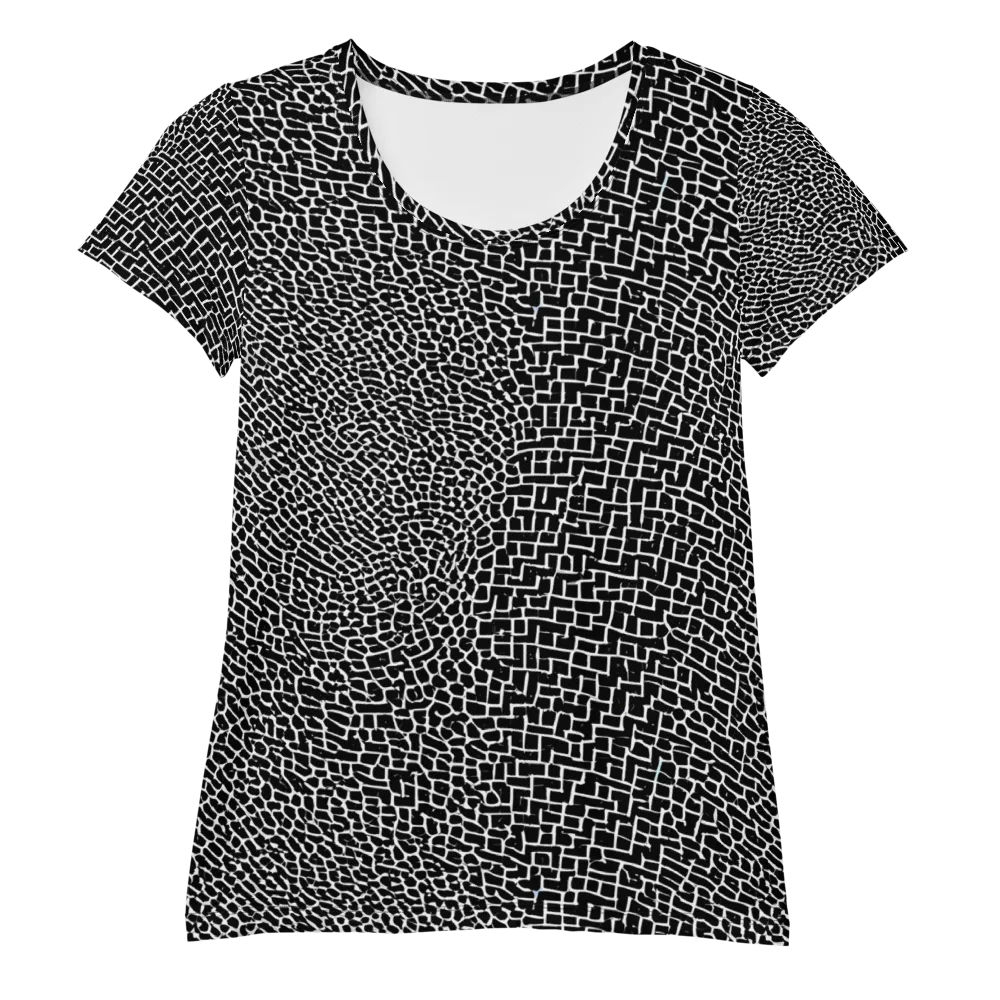 Obsidian Mosaic on Women's Athletic T-Shirt — Front