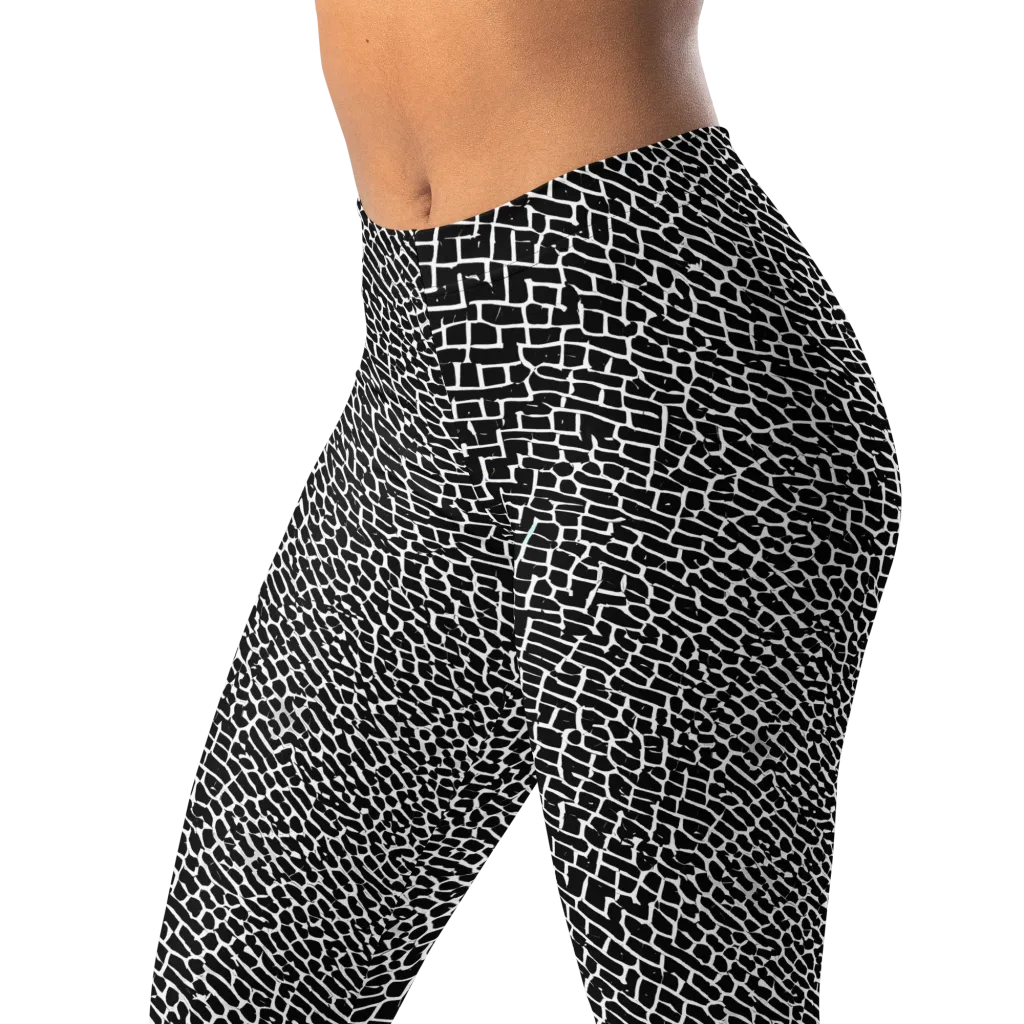 Obsidian Mosaic on Leggings — Left Front