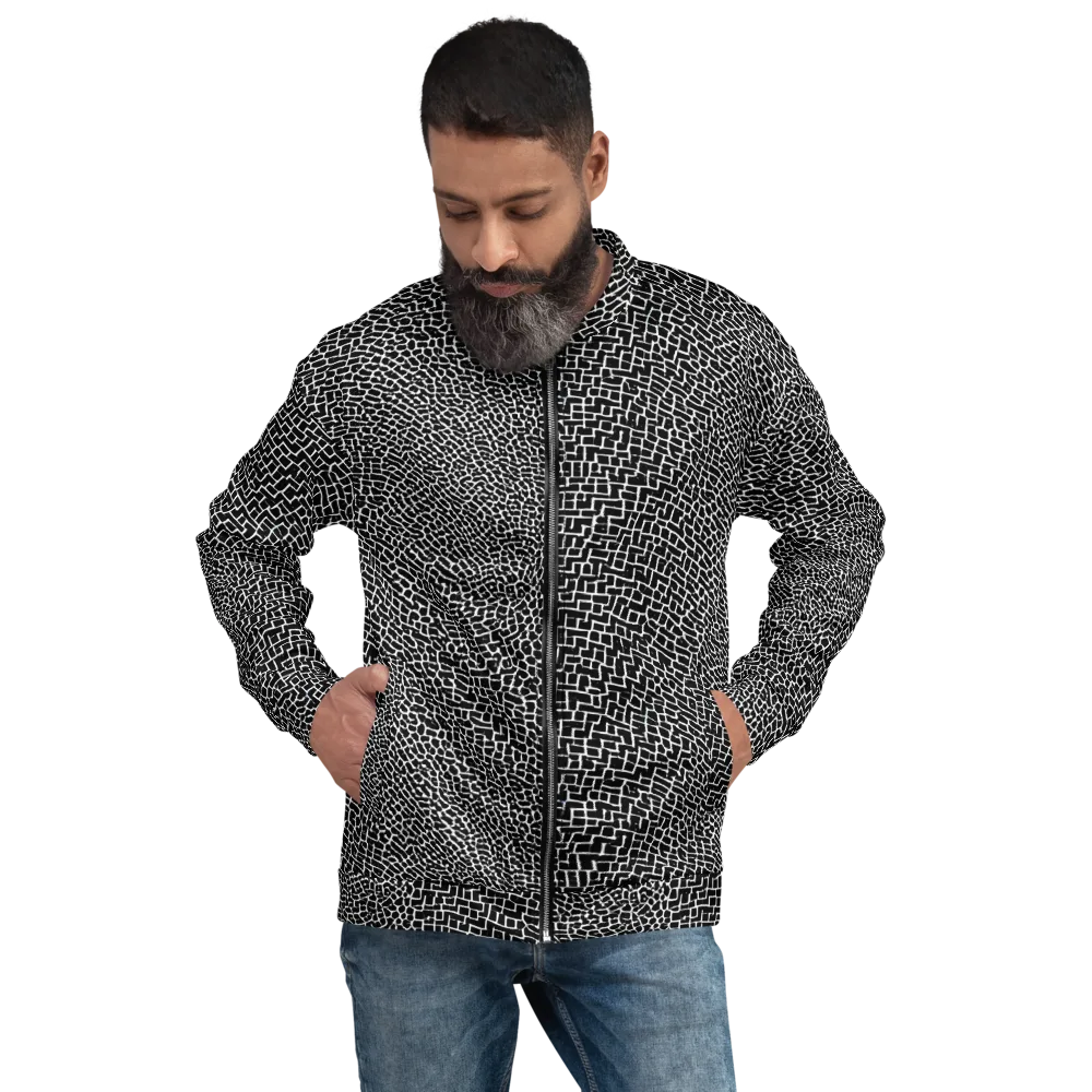 Obsidian Mosaic on Bomber Jacket — Front