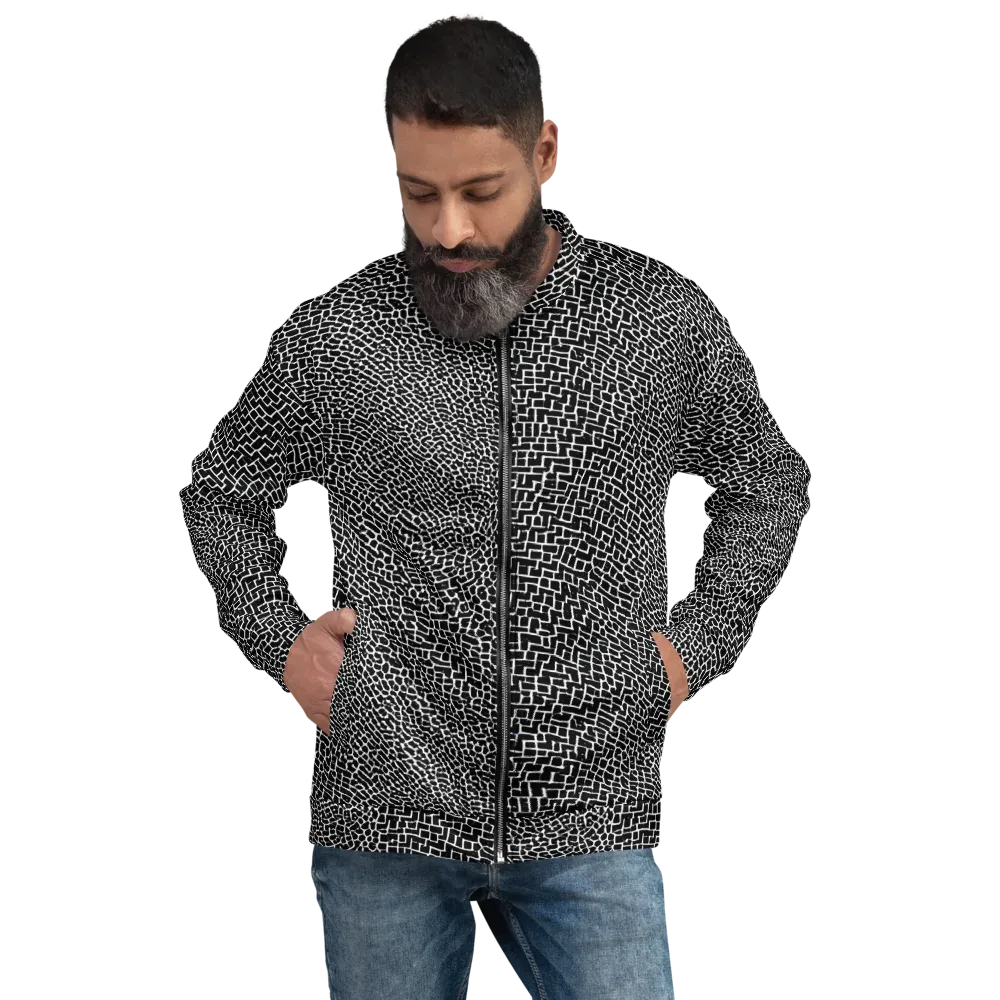 Obsidian Mosaic on Bomber Jacket — Front