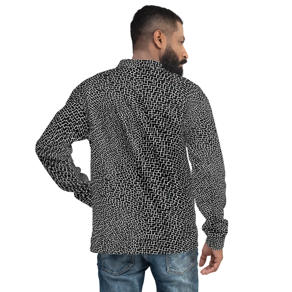 Obsidian Mosaic on Bomber Jacket — Back