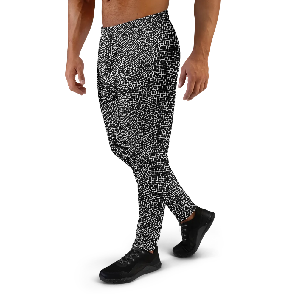 Obsidian Mosaic on Men's Joggers — Left