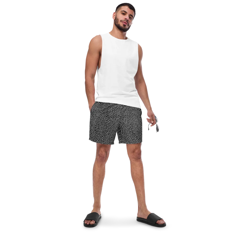Obsidian Mosaic on Swim Trunks — Front