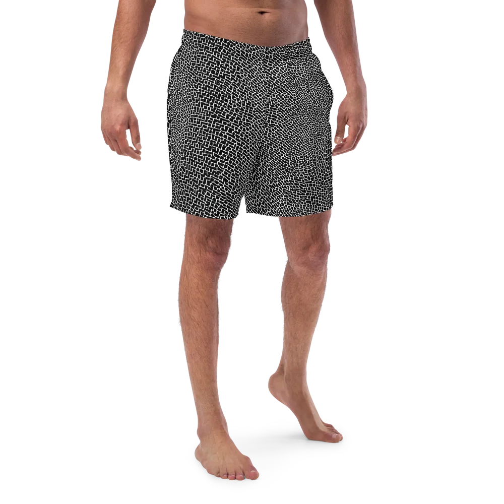 Obsidian Mosaic on Swim Trunks — Front