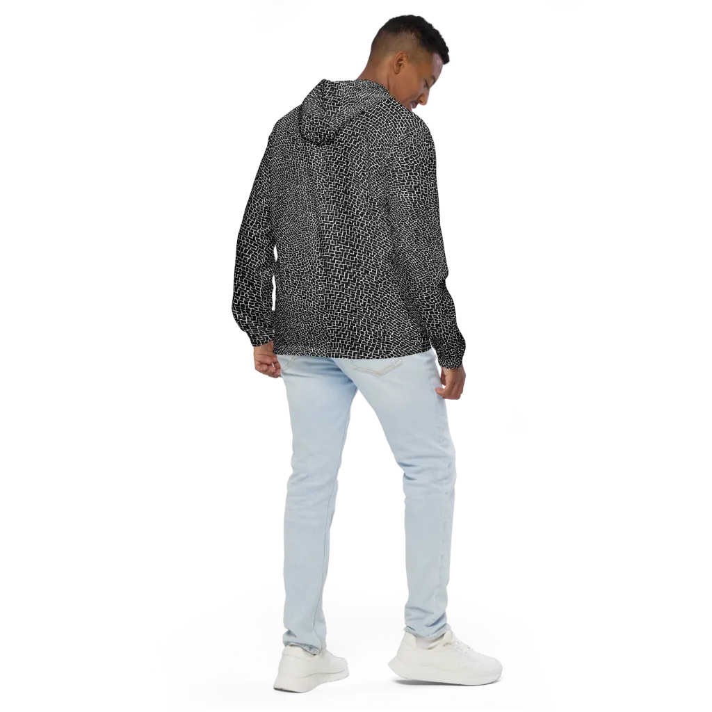 Obsidian Mosaic on Men's Windbreaker — Back