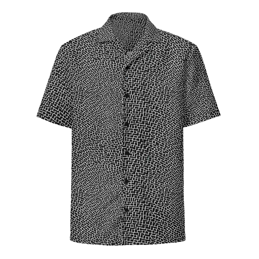 Obsidian Mosaic on Button Shirt — Front