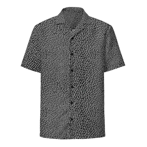 Obsidian Mosaic on a Button Shirt