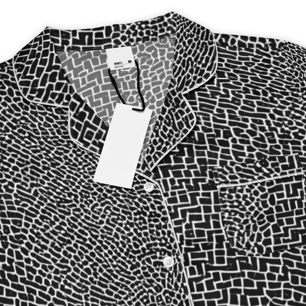 Obsidian Mosaic on Women's Short Sleeve Pajama Top — Product details
