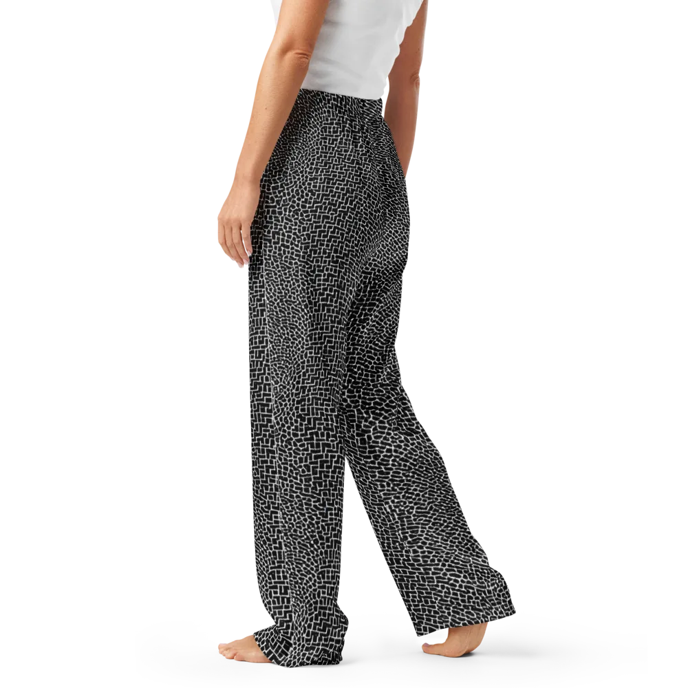 Obsidian Mosaic on Women's Pajama Pants — Left