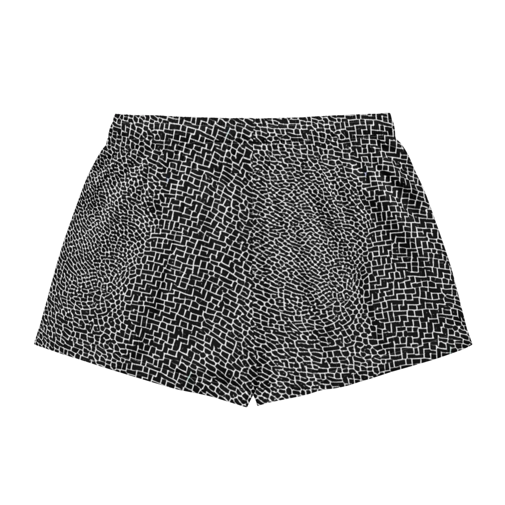 Obsidian Mosaic on Women's Pajama Shorts — Back