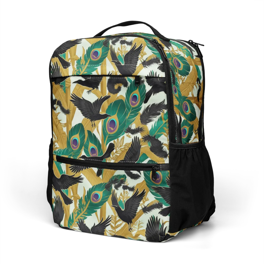 Midnight Plumes on Utility Backpack — Left Front