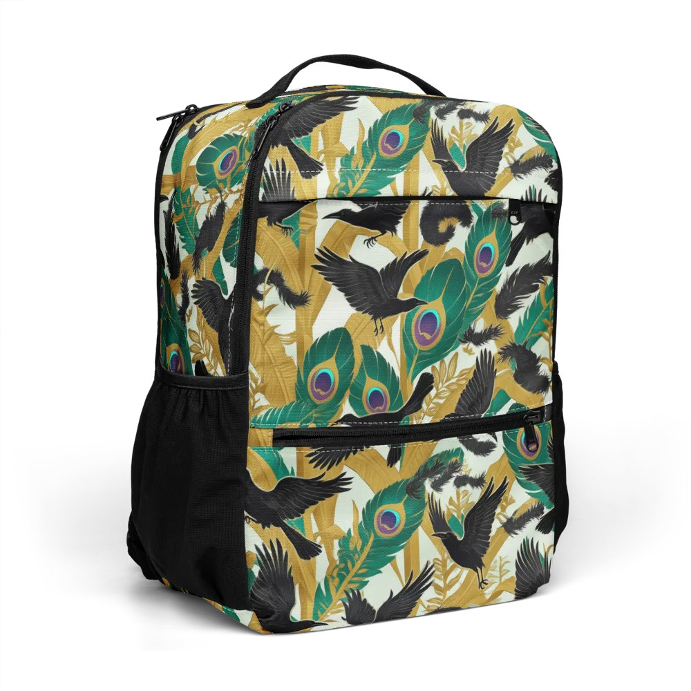 Midnight Plumes on Utility Backpack — Right Front