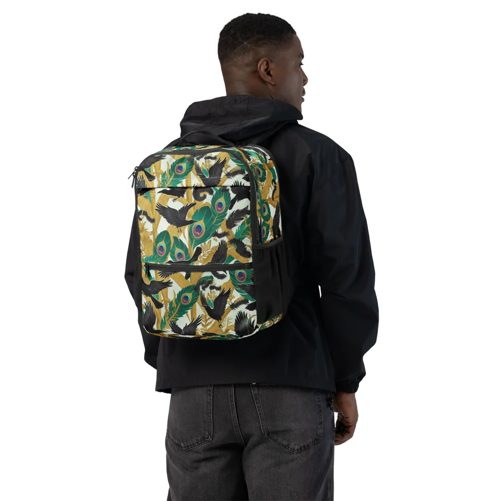 Midnight Plumes on Utility Backpack — Back