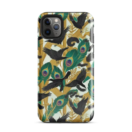 Midnight Plumes on a Tough Case for iPhone®