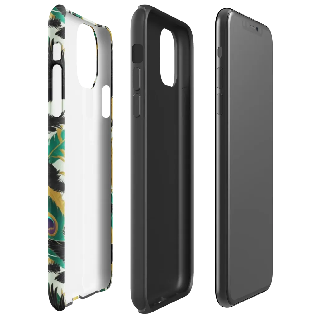 Midnight Plumes on Tough Case for iPhone® — Right