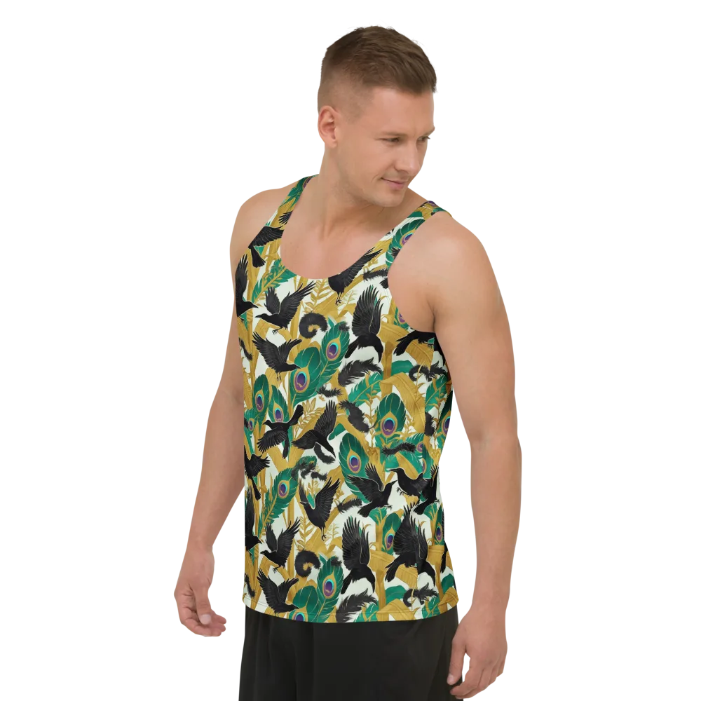 Midnight Plumes on Men's Tank Top — Left Front