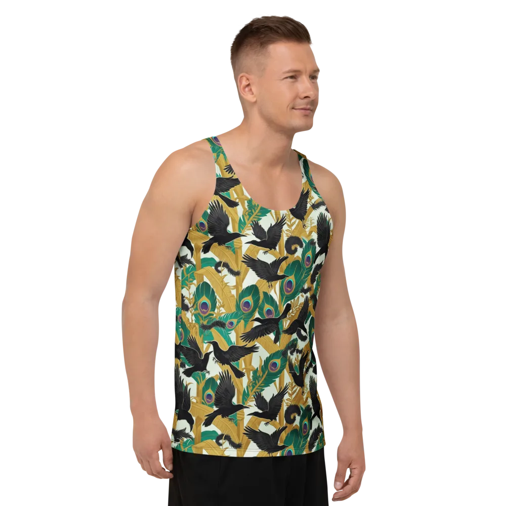 Midnight Plumes on Men's Tank Top — Right Front