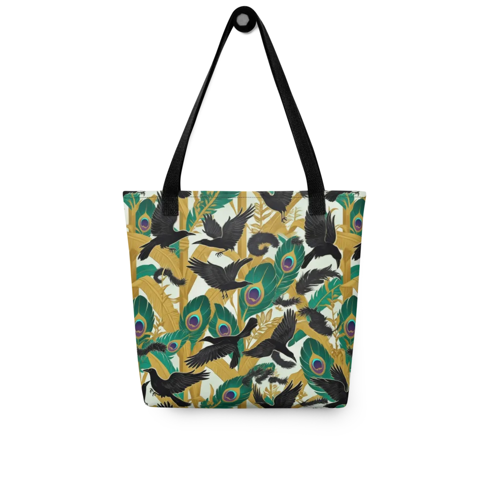 Midnight Plumes on Tote Bag — Front