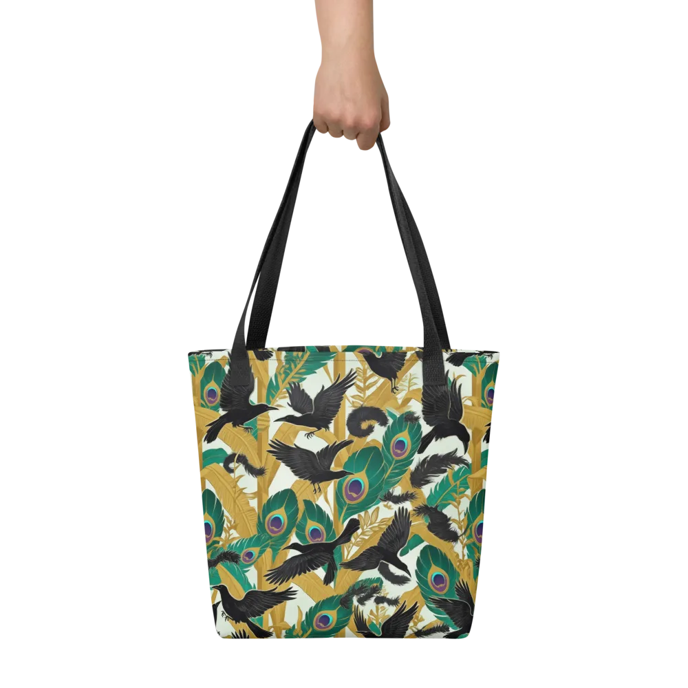 Midnight Plumes on Tote Bag — Front